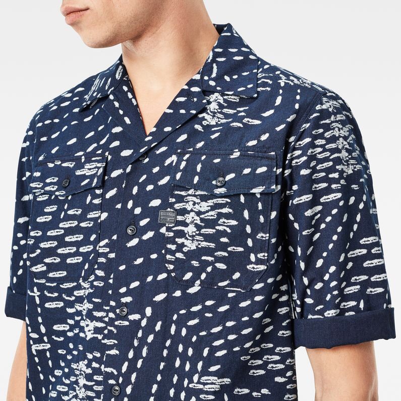 G Star Raw Landoh Denim Short Sleeve Button Front